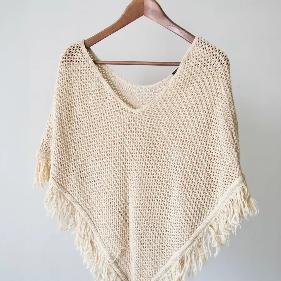Knit poncho